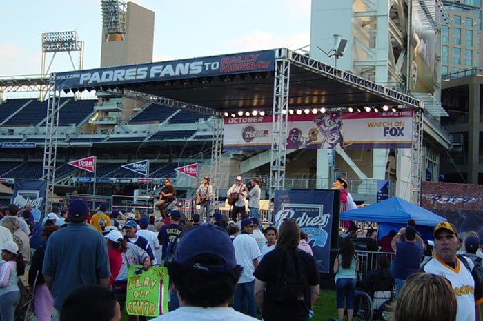 <p>Petco Park - San Diego, CA<br />
Power Plus has been providing the San Diego Padres with production support for their Concerts in the Park series since 2004, as well as their opening day galas for kicking off their season openers.</p>
