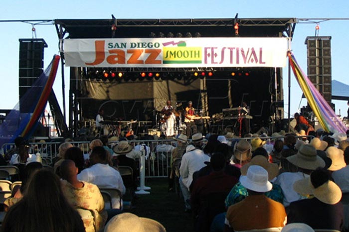 <p>Embarcadero Park North - San Diego, CA<br />
Have stage-tractor will travel. Six bands in one day, from Ronnie Laws to Lee Ritenour. Festivals don't scare us!</p>
