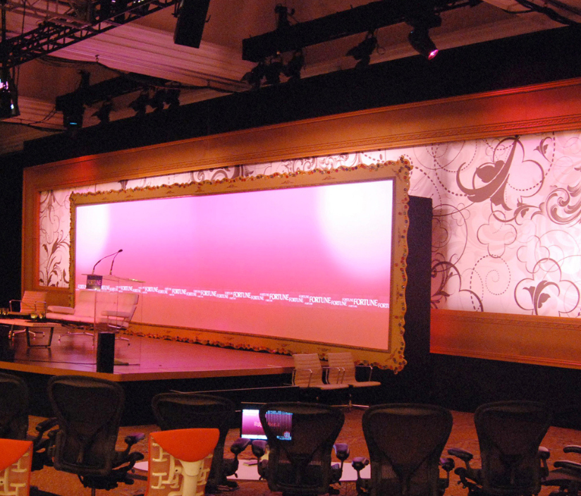 High-quality event scenic design services, creating visually stunning stage environments for conferences, galas, and live events.