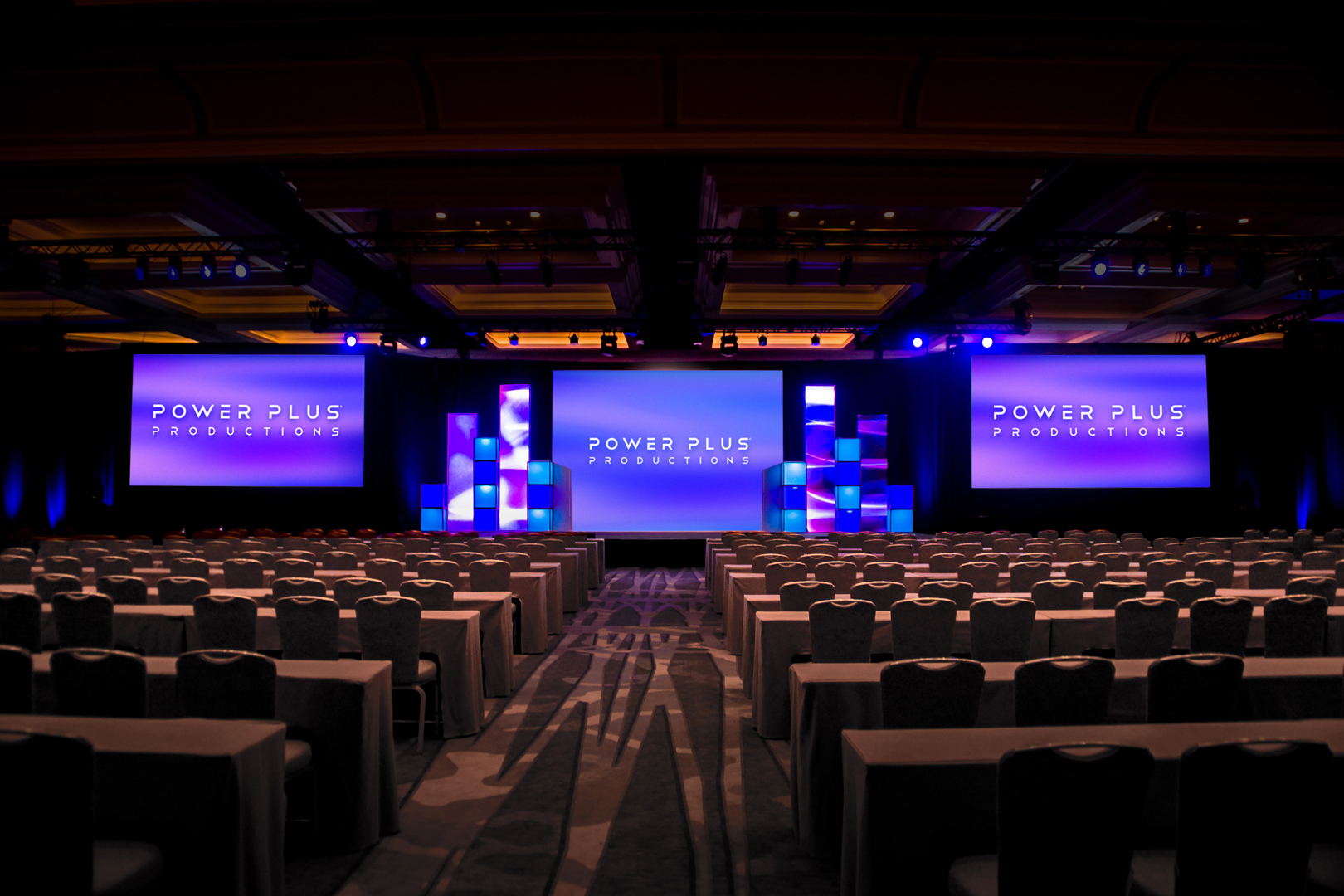 BFAS Conference stage with test screens